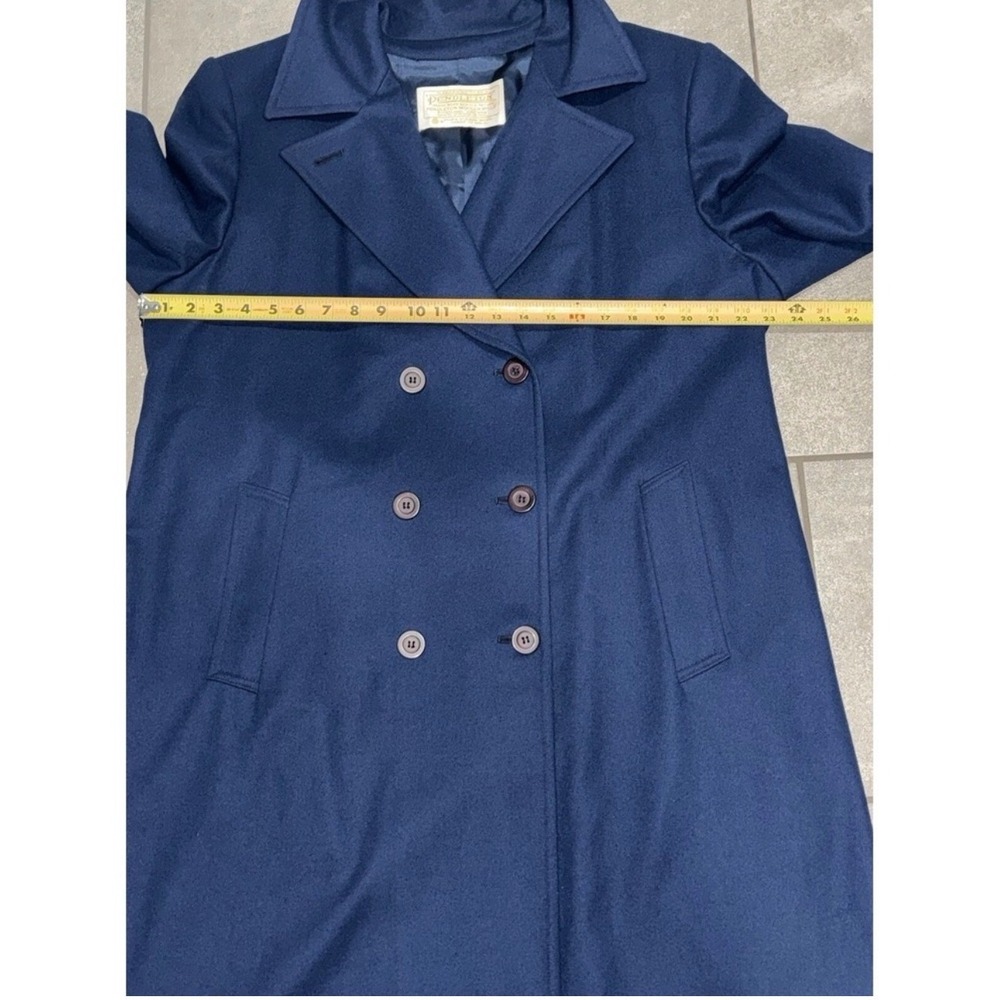 Pendleton VTG 60's Wool Overcoat Womens‎ 16 Indigo Blue Double Breasted USA T874 - Picture 14 of 16